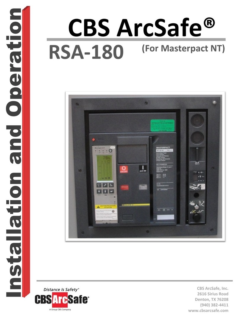 CBS ArcSafe RSA-180 Installation & operation CBS ArcSafe RSA-180 Installation & operation