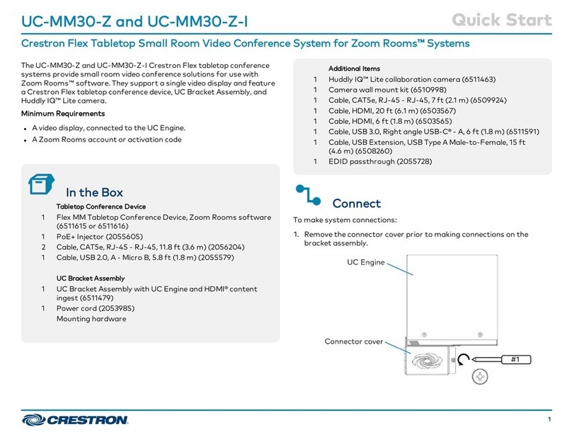 Crestron Flex UC-MM30-Z User manual