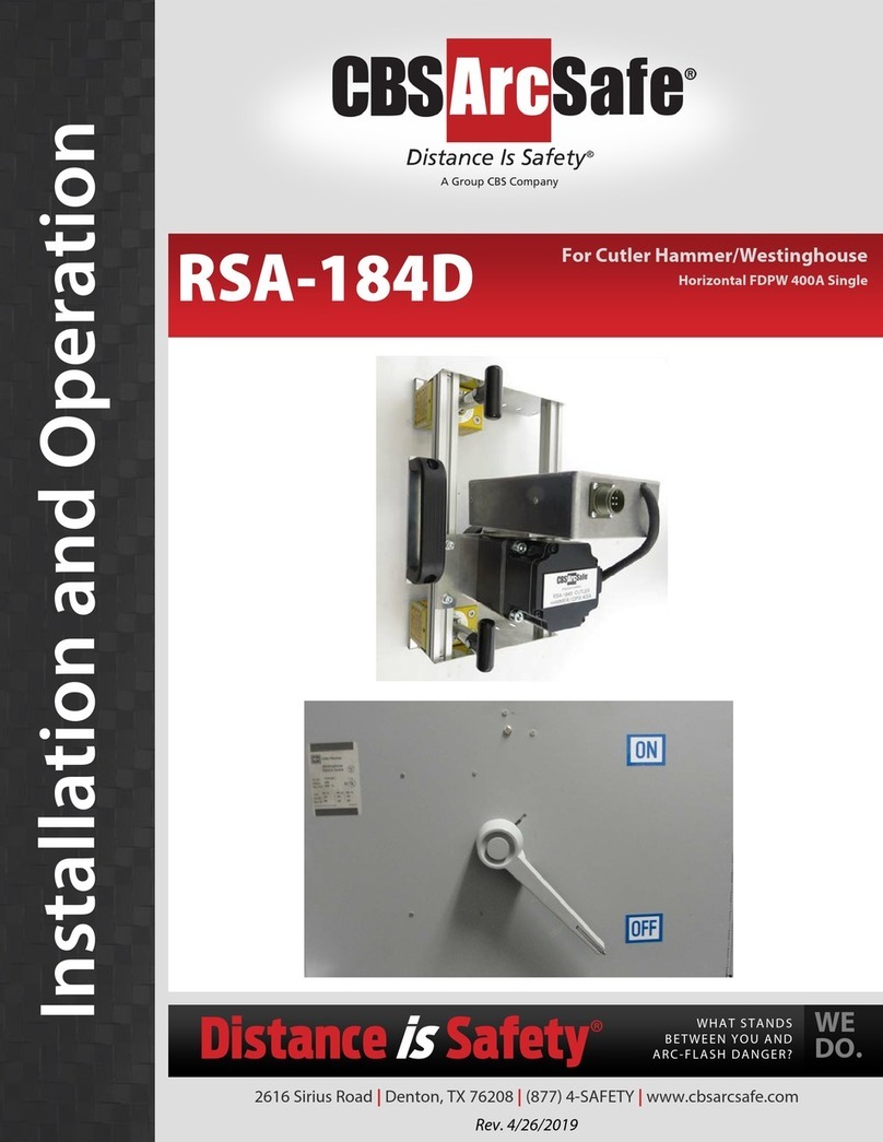 CBS ArcSafe RSA-184D Installation and operation