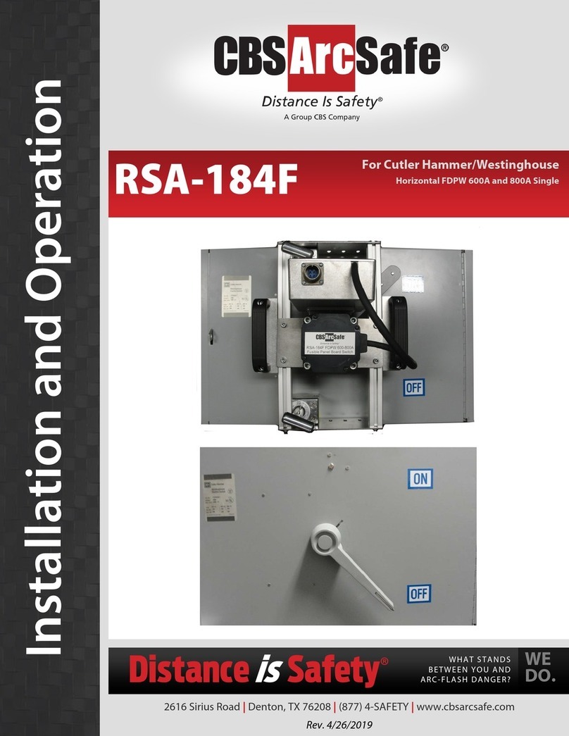 CBS ArcSafe RSA-184F Owner's manual