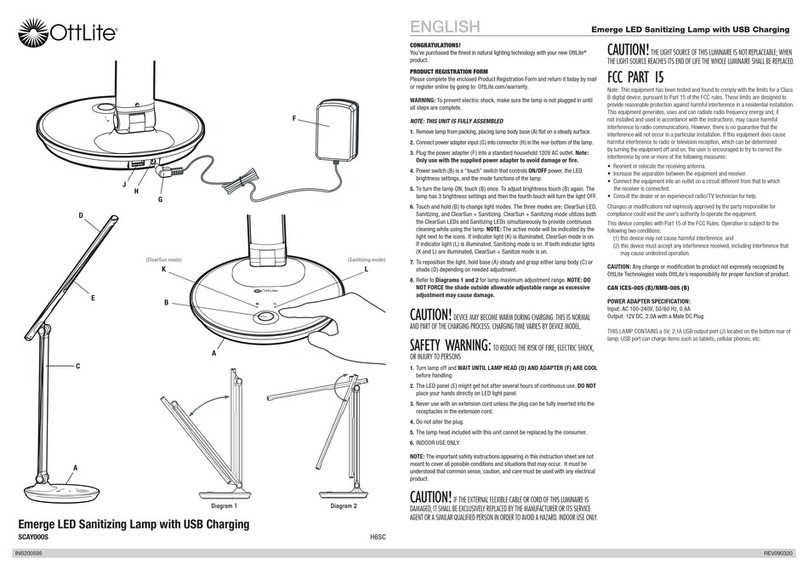 OttLite SCAY000S quick start guide