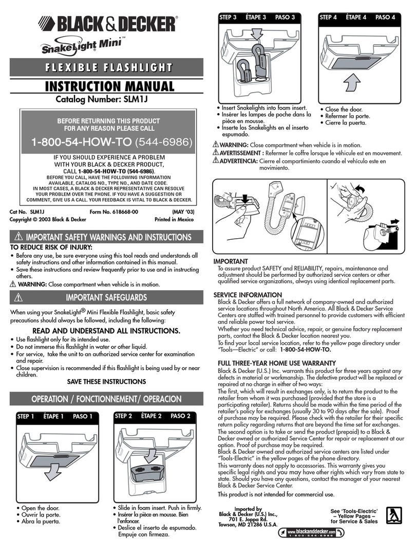Black & Decker Snake Light Mini SLM1J User manual