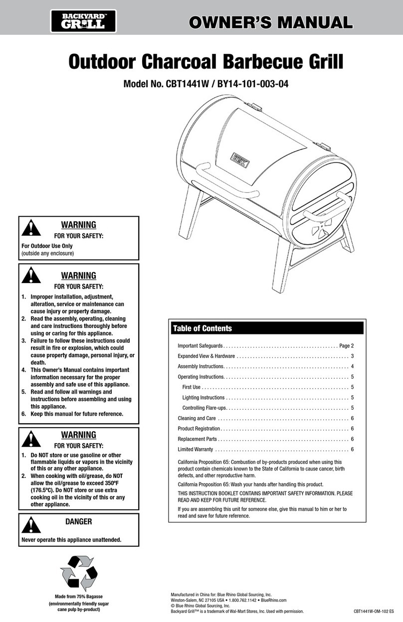 Backyard CBT1441W User manual