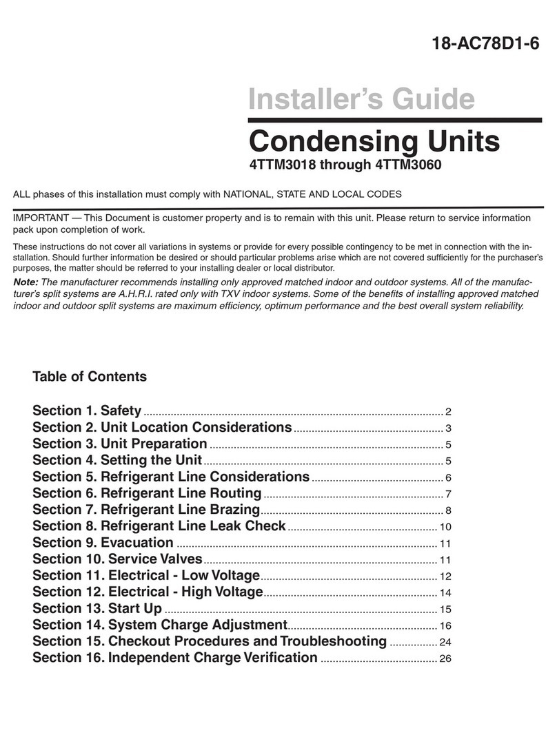 Trane 4TTM3018 Assembly instructions