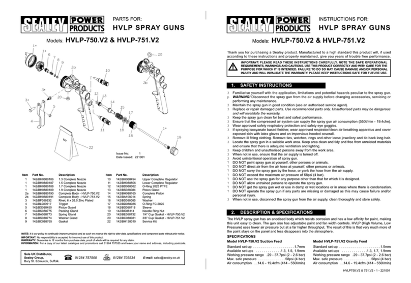 Sealey HVLP-750.V2 instructions
