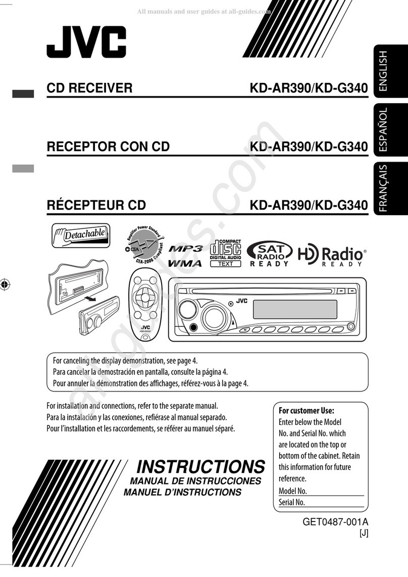 JVC KD-AR390 User manual