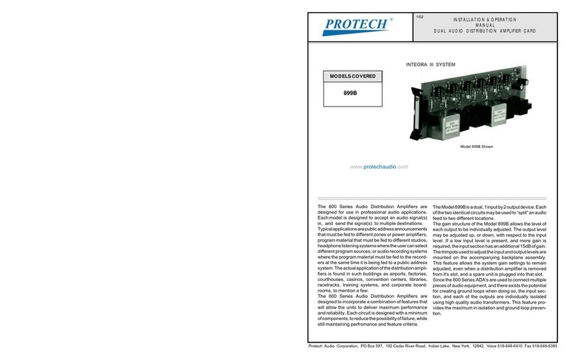 protech INTEGRA III 899B User manual