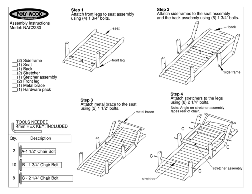 Polywood NAC2280 User manual Polywood NAC2280 User manual