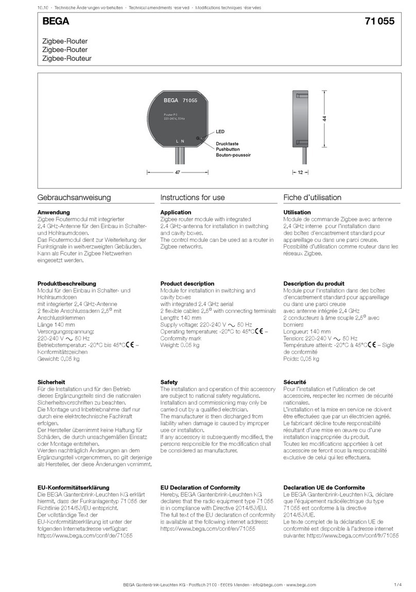 BEGA 71 055 User manual