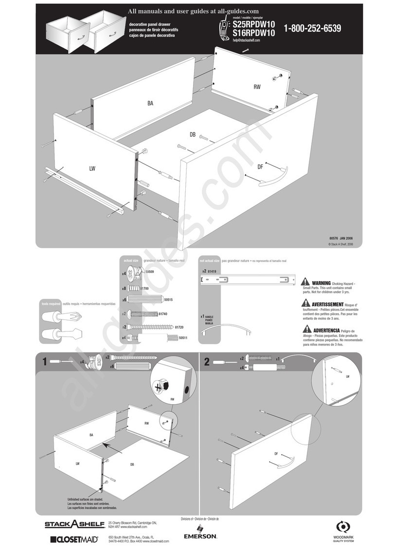 Emerson ClosetMaid StackaShelf S25RPDW10 manual