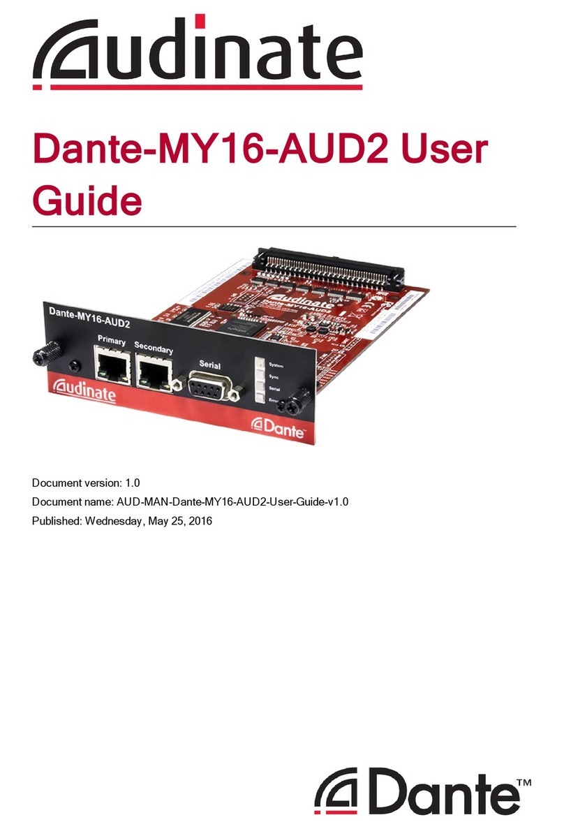 Audinate Dante MY16-AUD user guide