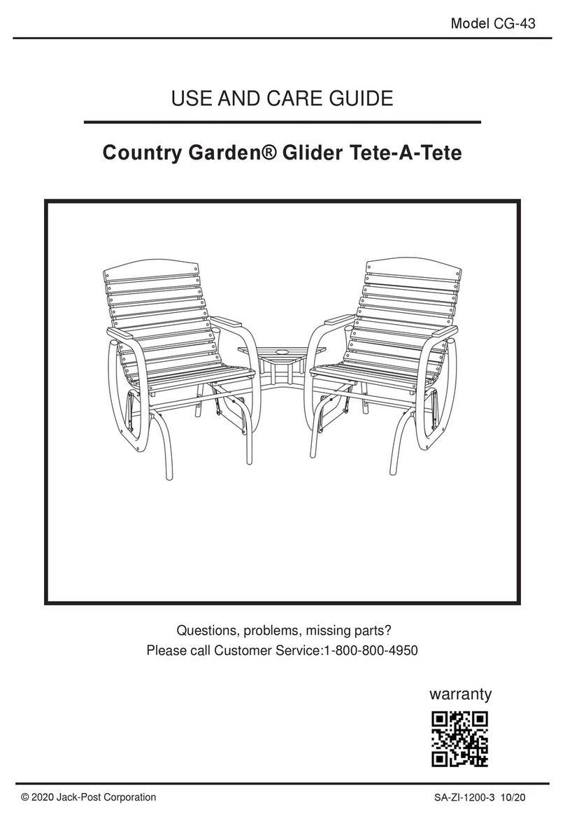 Jack-Post Country Garden CG-43 Use and care guide