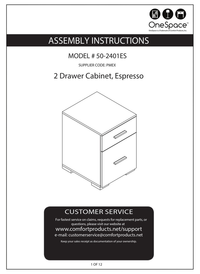 Onespace 50-2401ES Assembly instructions