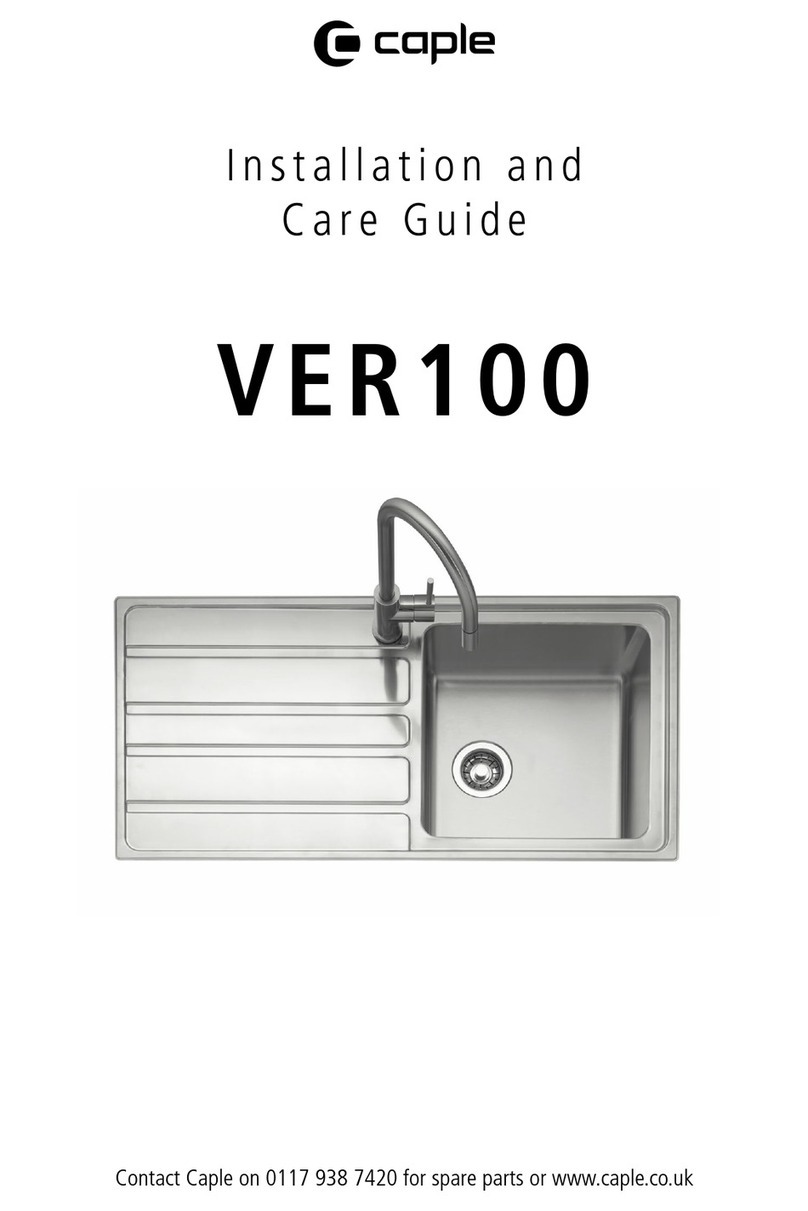 Caple VER100 Installation and care guide