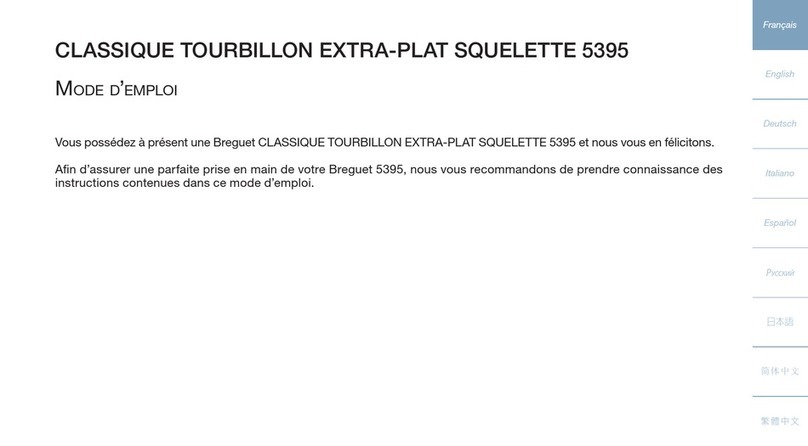 Breguet CLASSIQUE TOURBILLON EXTRA-PLAT SQUELETTE... Instructions for use