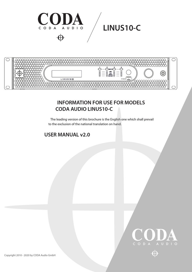 Coda LINUS10-C User manual
