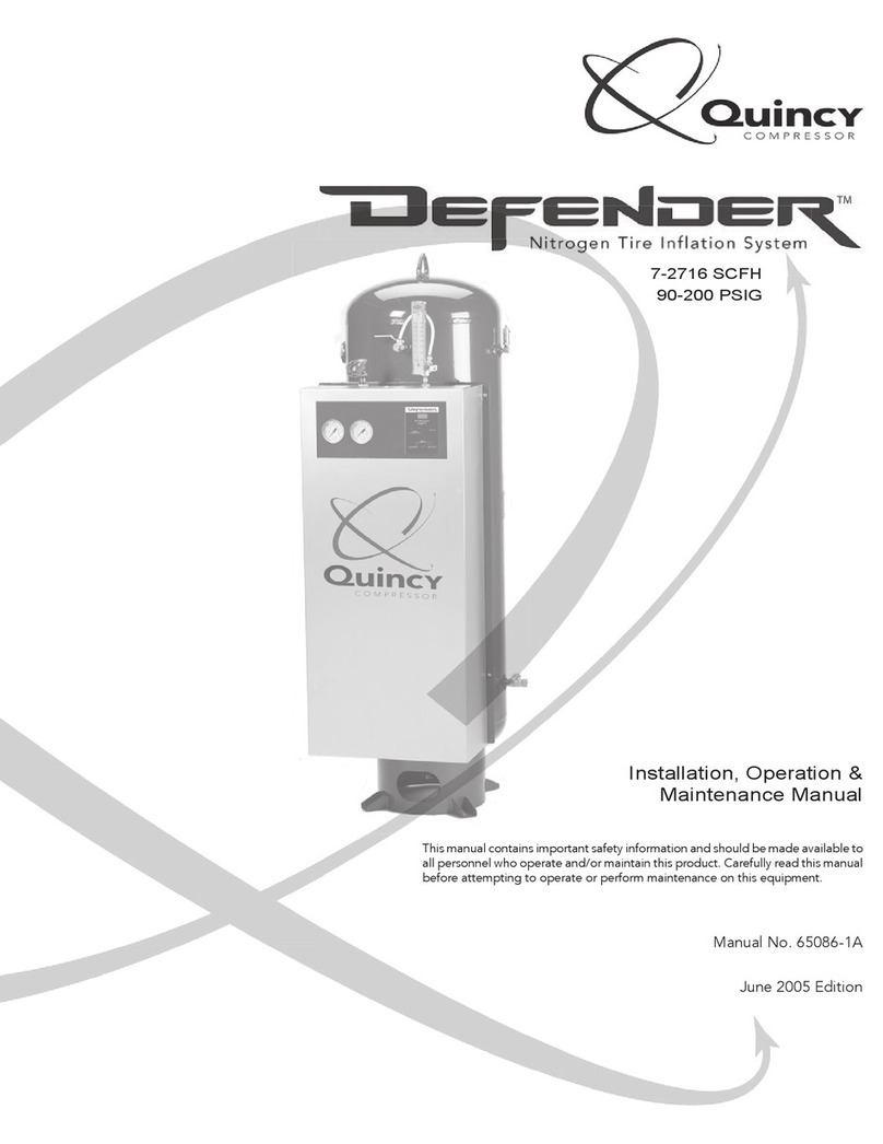 Quincy Compressor DEFENDER 7-2716 SCFH Instruction manual