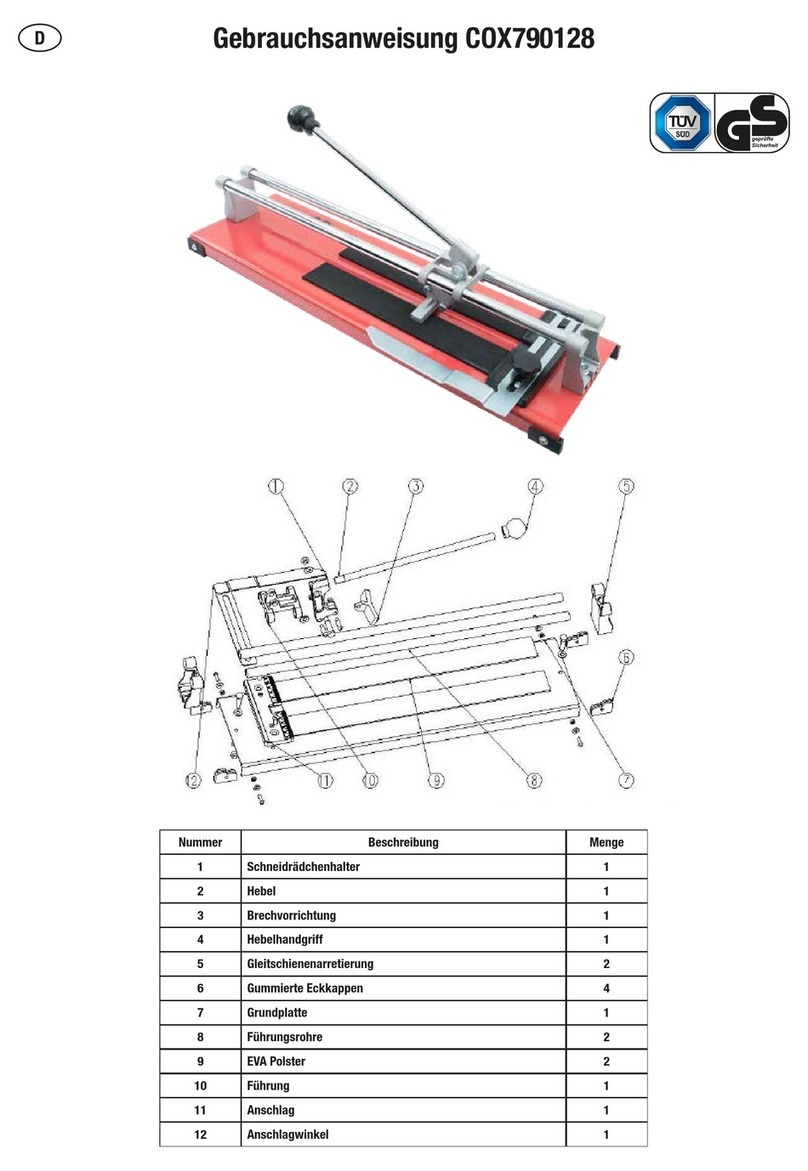 Conmetall Meister COX790128 operating manual