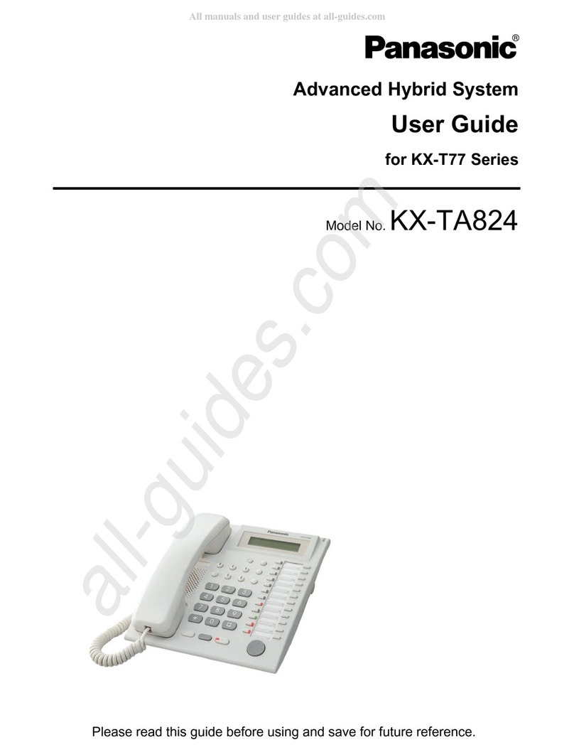 Panasonic KX-T77 Series user guide