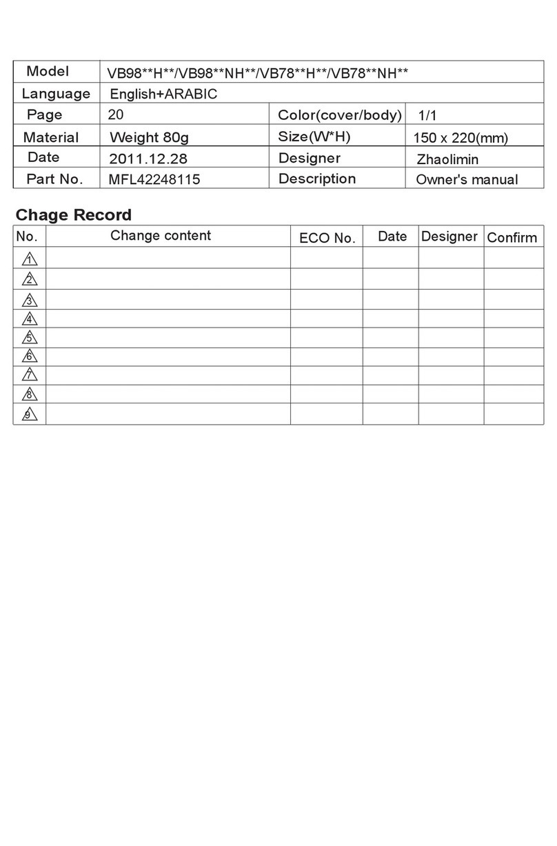 LG VB98 H Series User manual