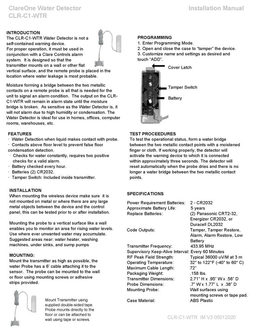 clare ClareOne CLR-C1-WTR User manual
