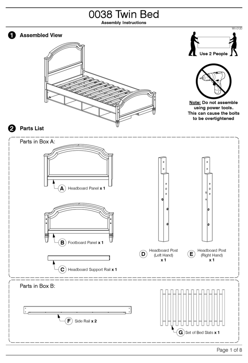 Baxton Studio 0038 Twin Bed User manual
