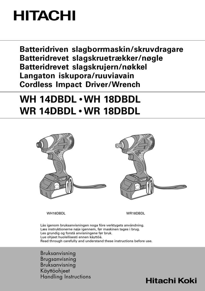 Hitachi Koki WH 18DBDL Handling instructions