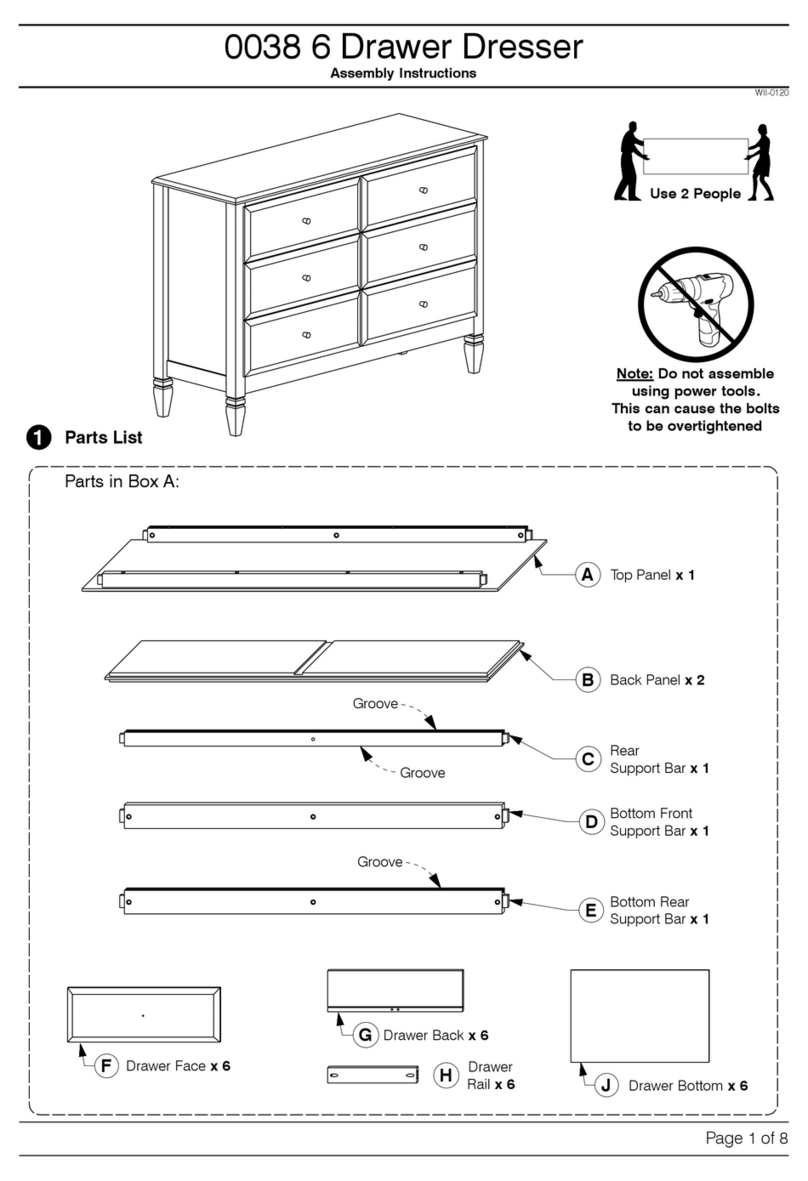 Baxton Studio 0038 6 Drawer Dresser User manual