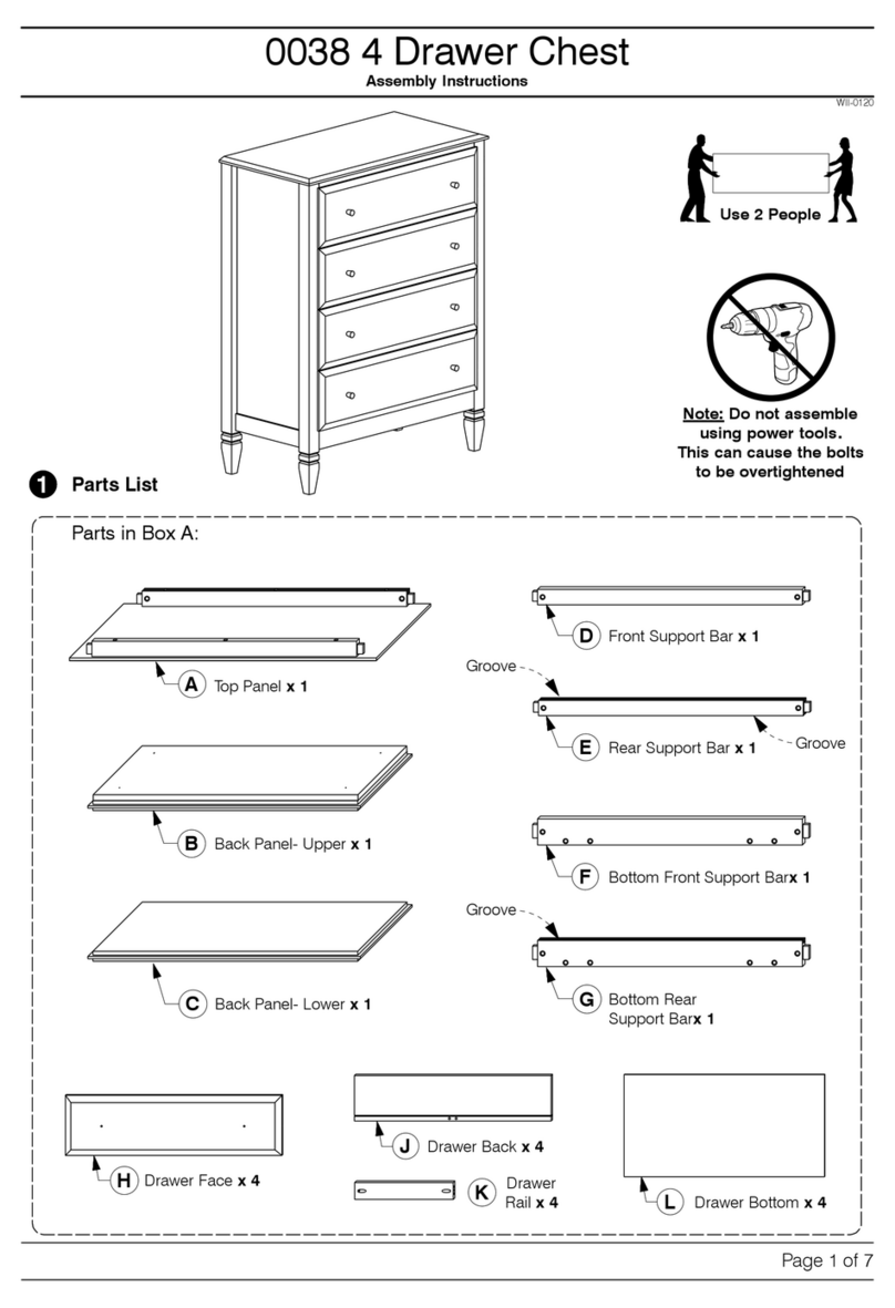 Baxton Studio 0038 4 Drawer Chest User manual