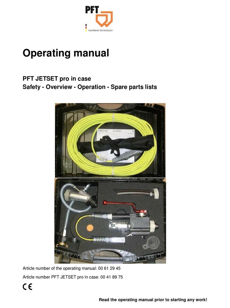 PFT JETSET pro operating manual