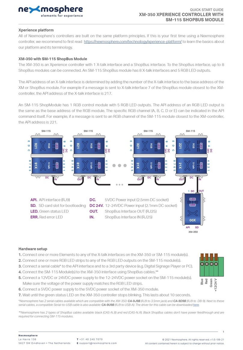 Nexmosphere XM-350 User manual