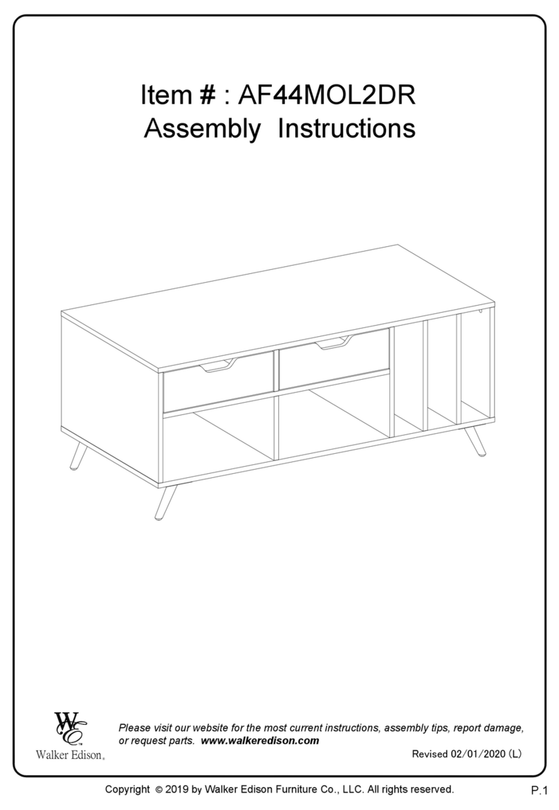 Walker Edison AF44MOL2DR User manual Walker Edison AF44MOL2DR User manual