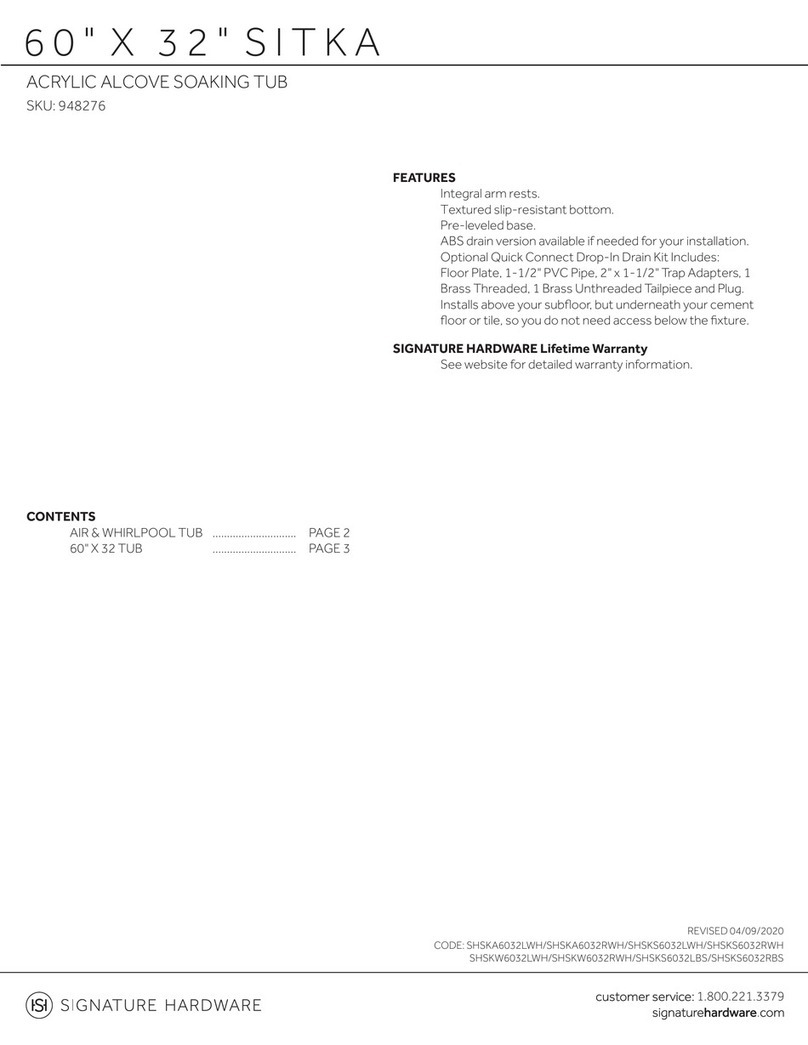 Signature Hardware SITKA 948276 User manual