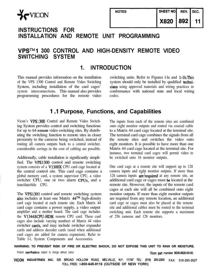 Vicon VPST 1 User manual