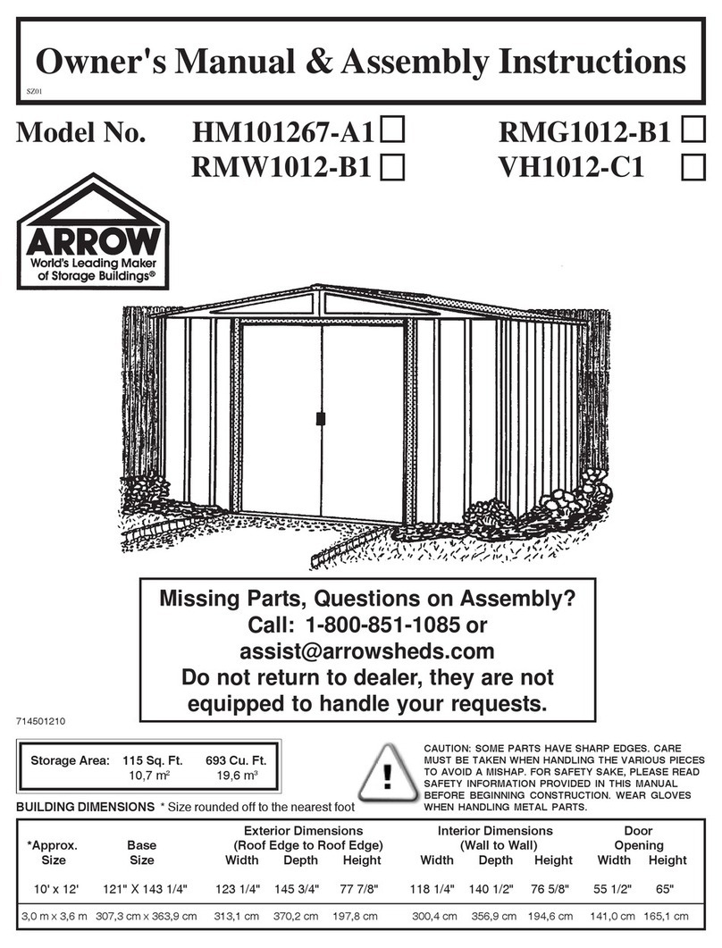 Arrow HM101267-A1 Owner's manual & assembly instructions