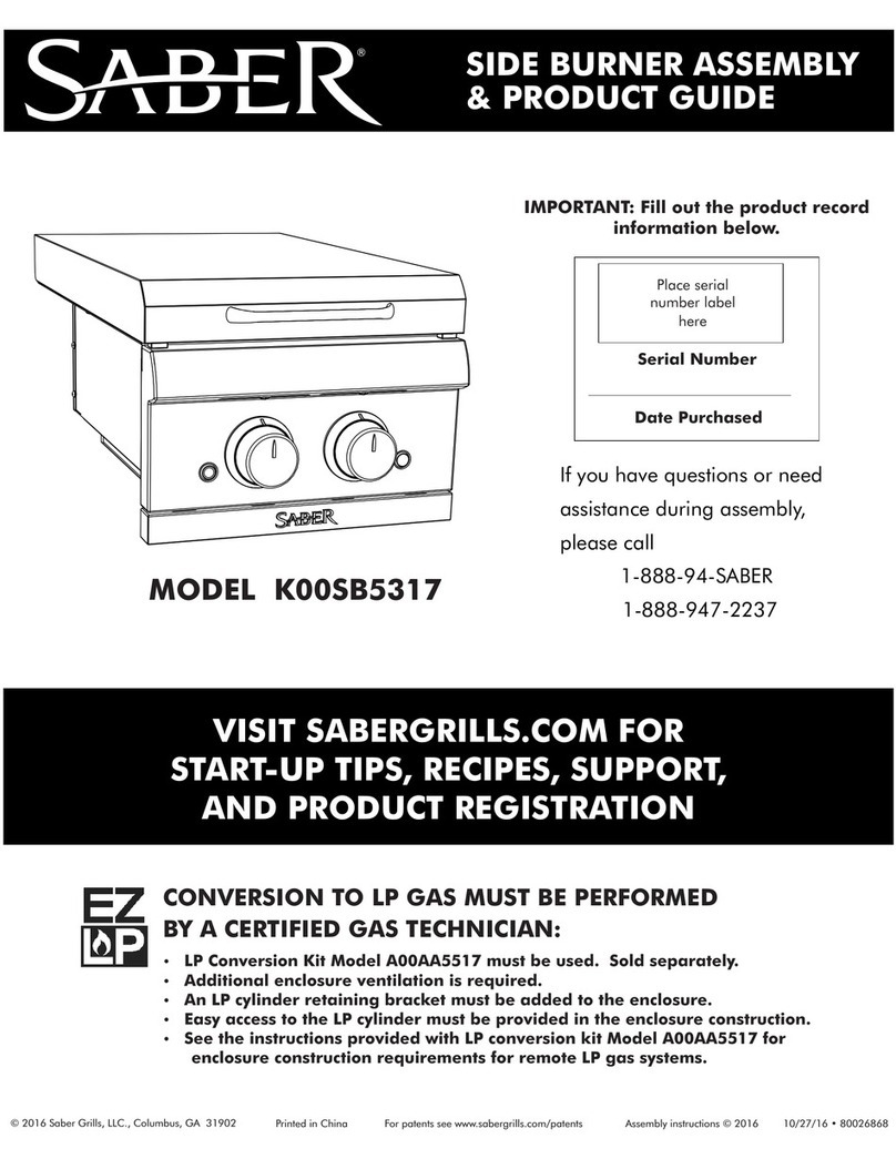 Saber Compact K00SB5317 Grill assembly & product guide