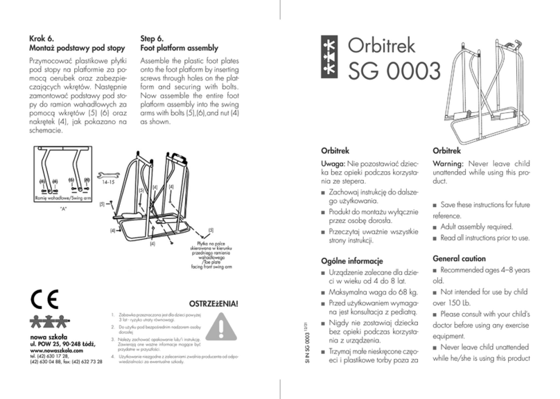Nowa Szkola Orbitrek SG 0003 manual
