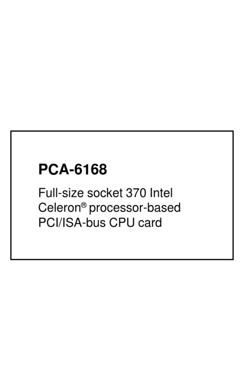 Advantech PCA-6168 User manual