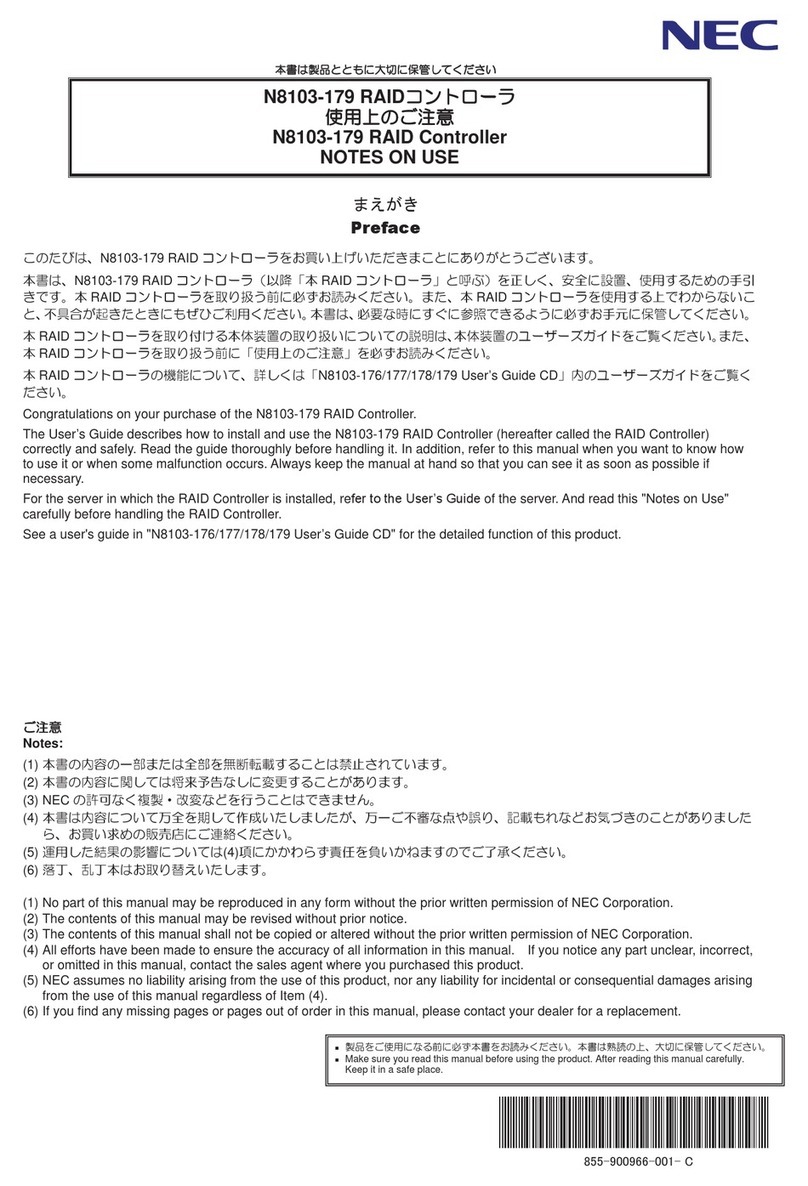 NEC N8103-179 Operating instructions