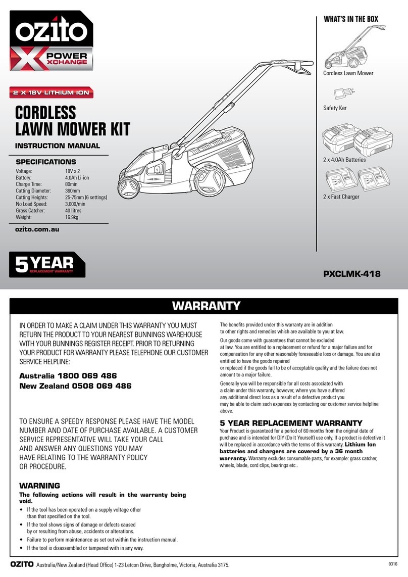Ozito Power X Change PXCLMK-418 User manual