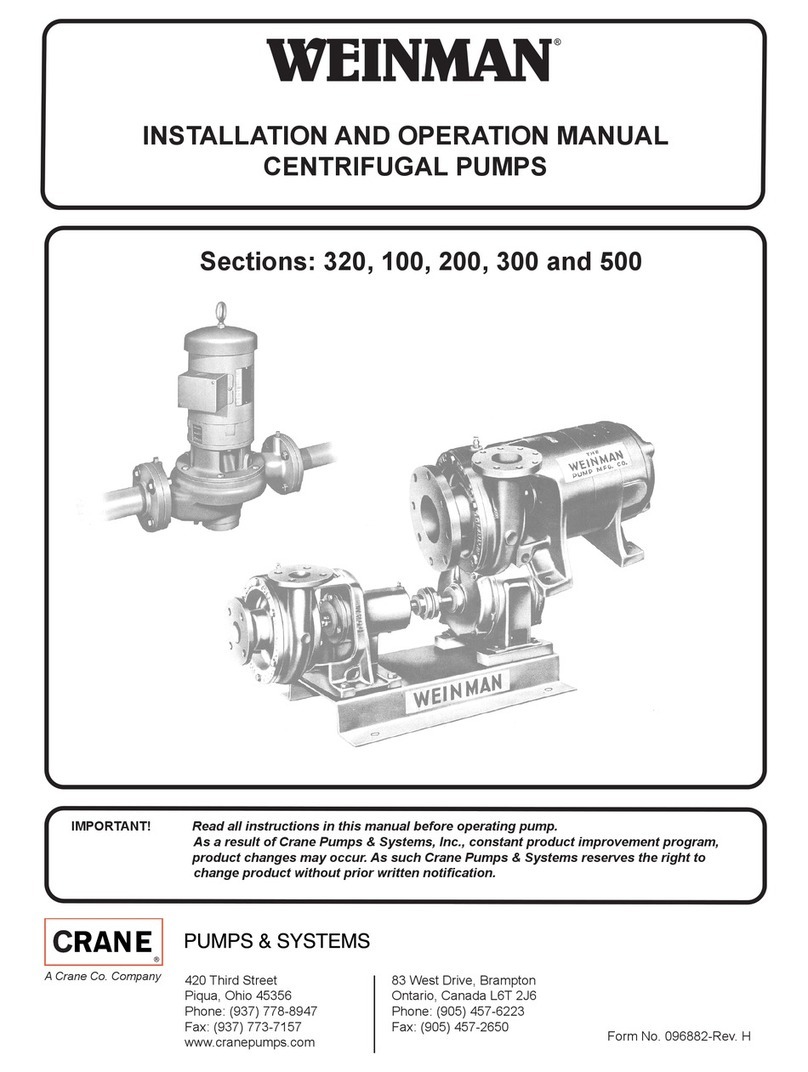 Crane WEINMAN 320 User manual