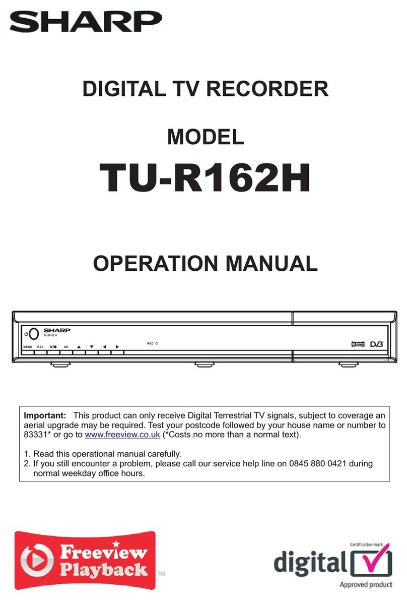Sharp TU-R162H User manual
