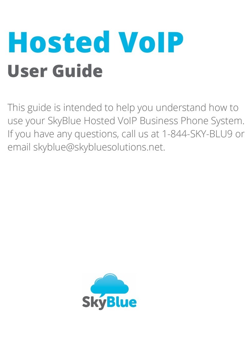 SKY BLUE Hosted VoIP user guide SKY BLUE Hosted VoIP user guide