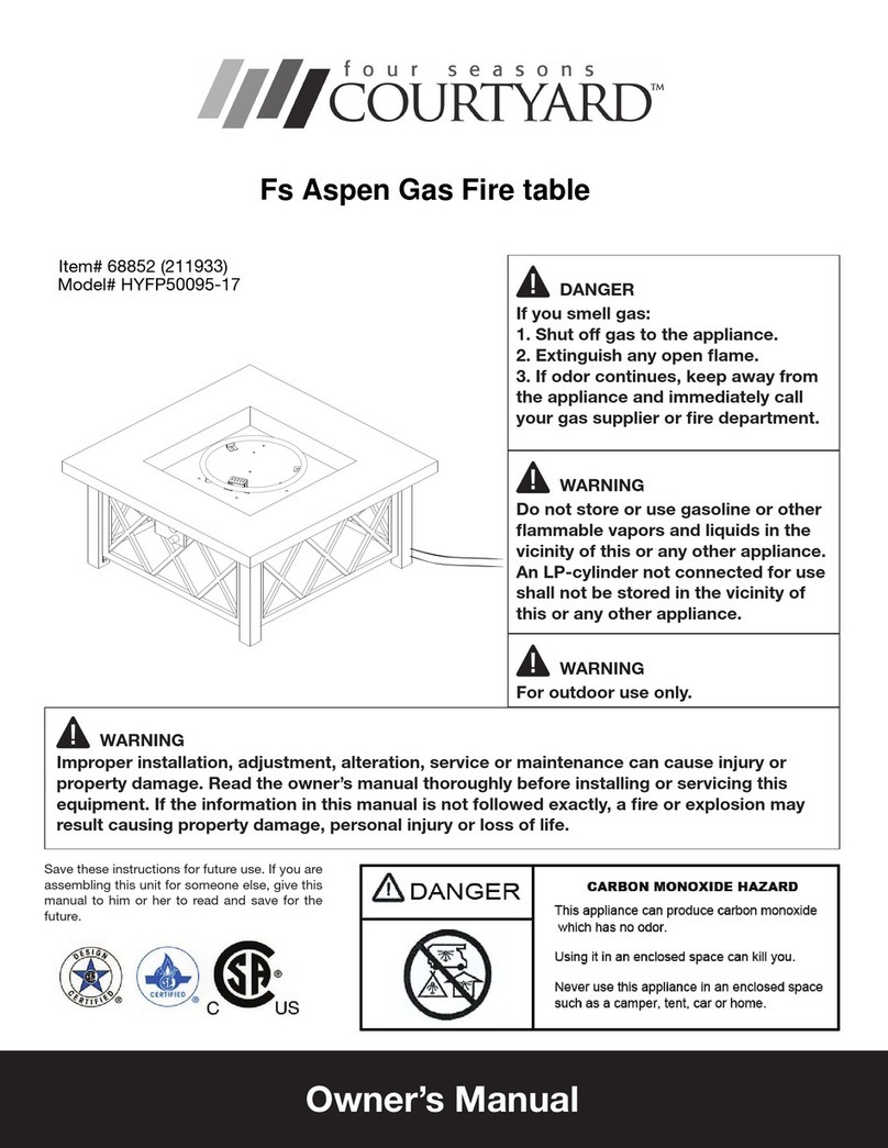 Four Seasons Courtyard Aspen HYFP50095-17 owner's manual