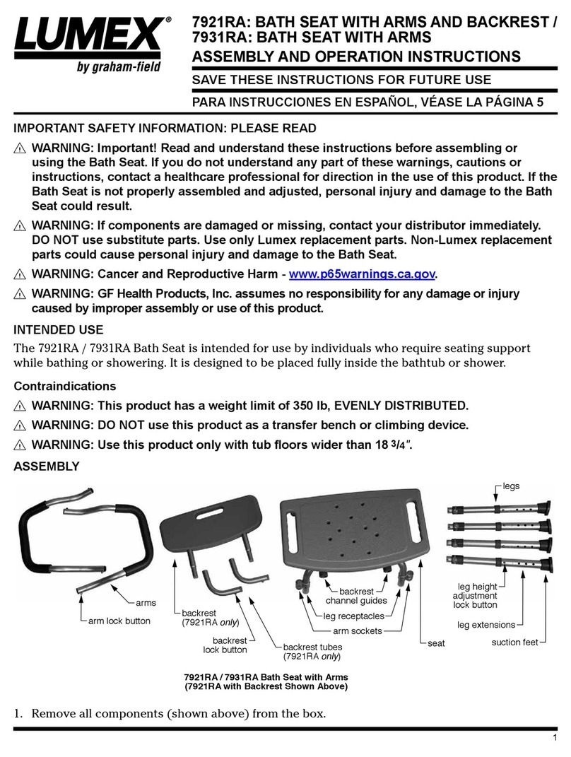 Graham Field Lumex 7921RA Parts list manual