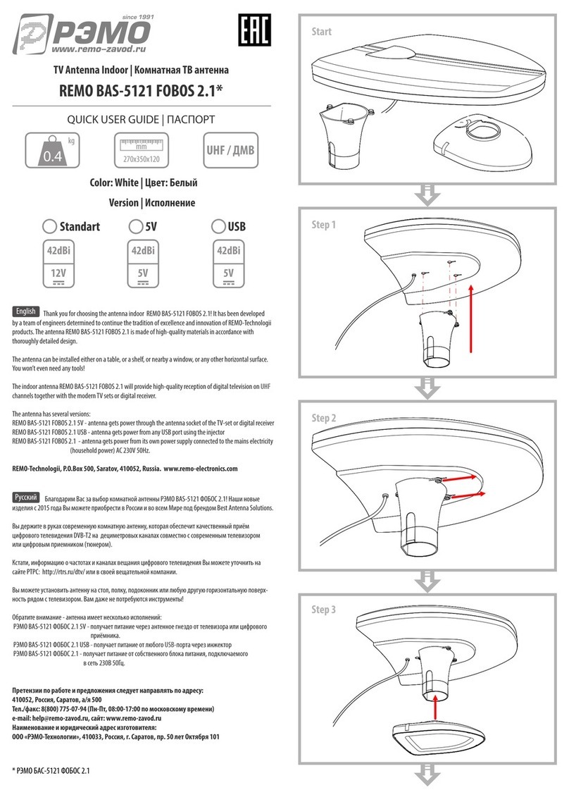 Remo+ BAS-5121 FOBOS 2.1 Instruction manual