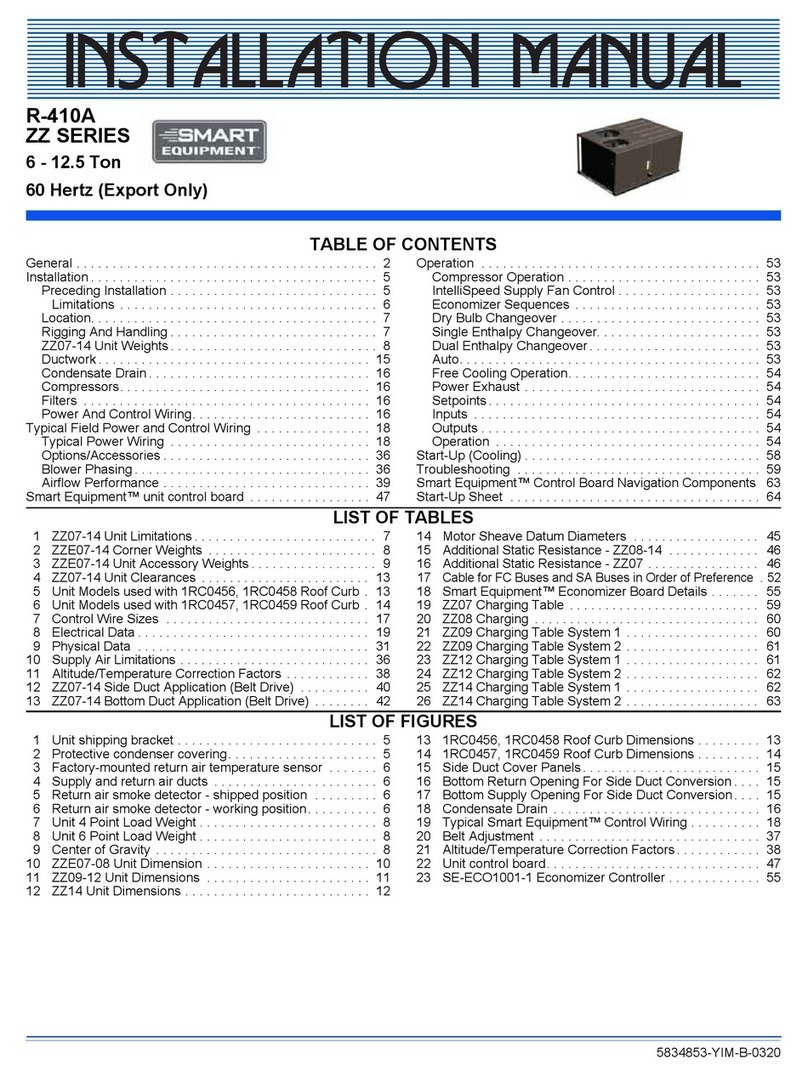 Johnson Controls ZZ Series User manual Johnson Controls ZZ Series User manual