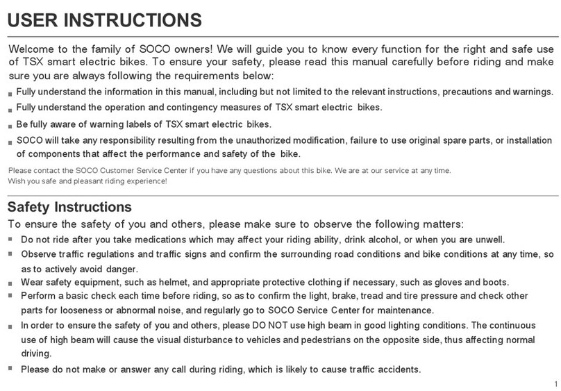 SOCO TSX User instructions