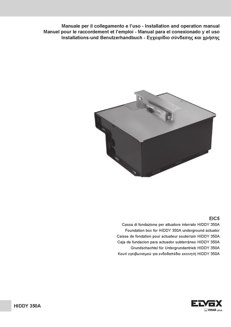 Vimar ELVOX EIC5 Installation and operation manual