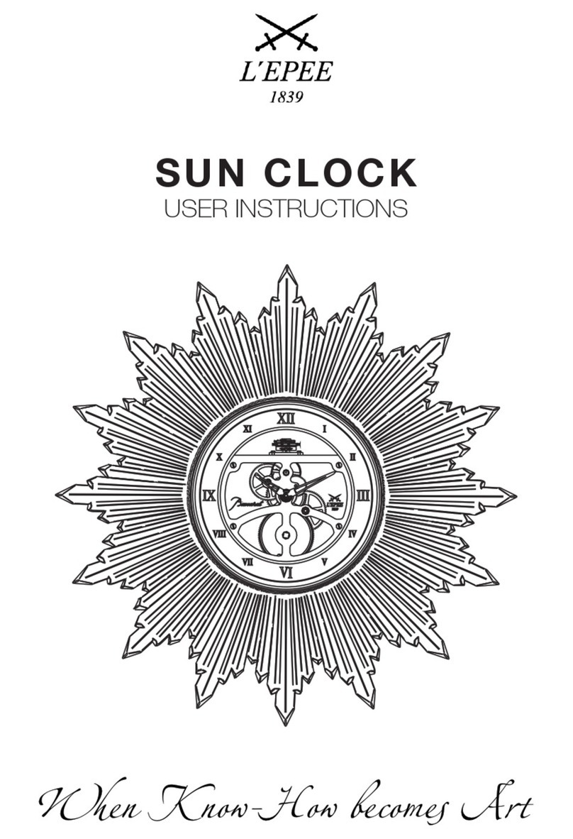 L’EPEE 1839 SUN CLOCK User manual